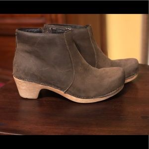 Dansko Booties Brown Leather